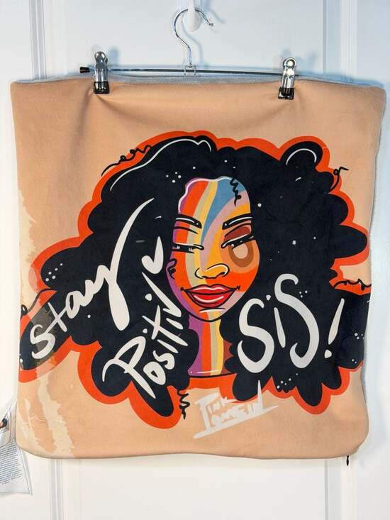 Aero Galleries Other - Aero Galleries PinkLoMein Stay Positive Sis Decorative Throw Pillow Cover